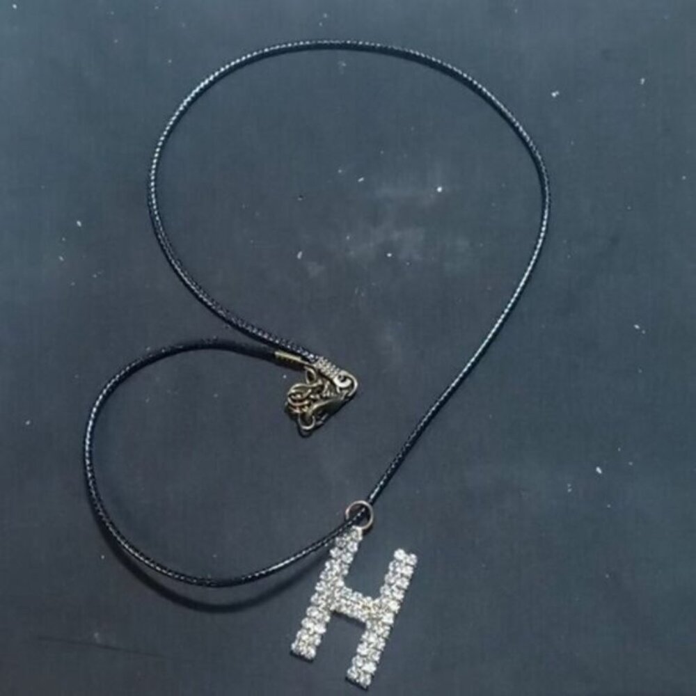 Upcycled "H" necklace